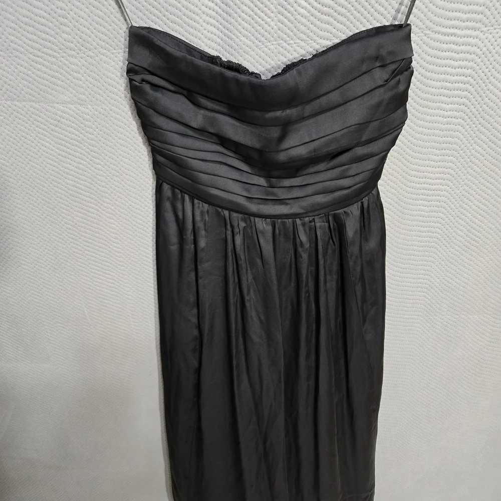 Abercrombie & Fitch Black Ruched Midi Sundress